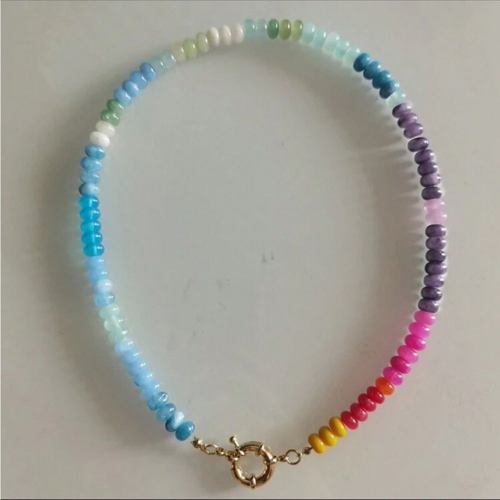 REVOLVE Colorful Beaded Necklace with Gold Clasp